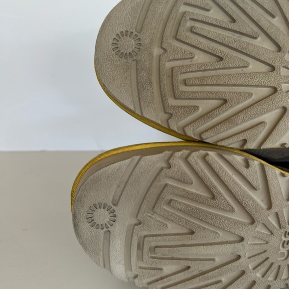 Ugg Classic Short II Limited Edition Grey with Yellow Piping Winter Boots, 10 - Picture 12 of 13